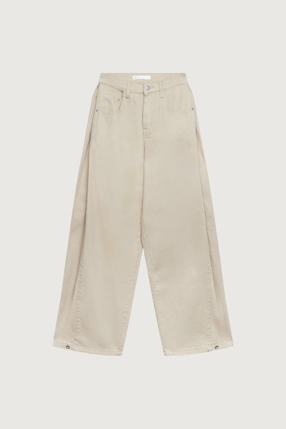BOTTOM SNAP COTTON TWILL PANTS