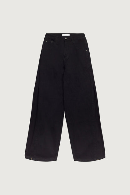 BOTTOM SNAP COTTON TWILL PANTS