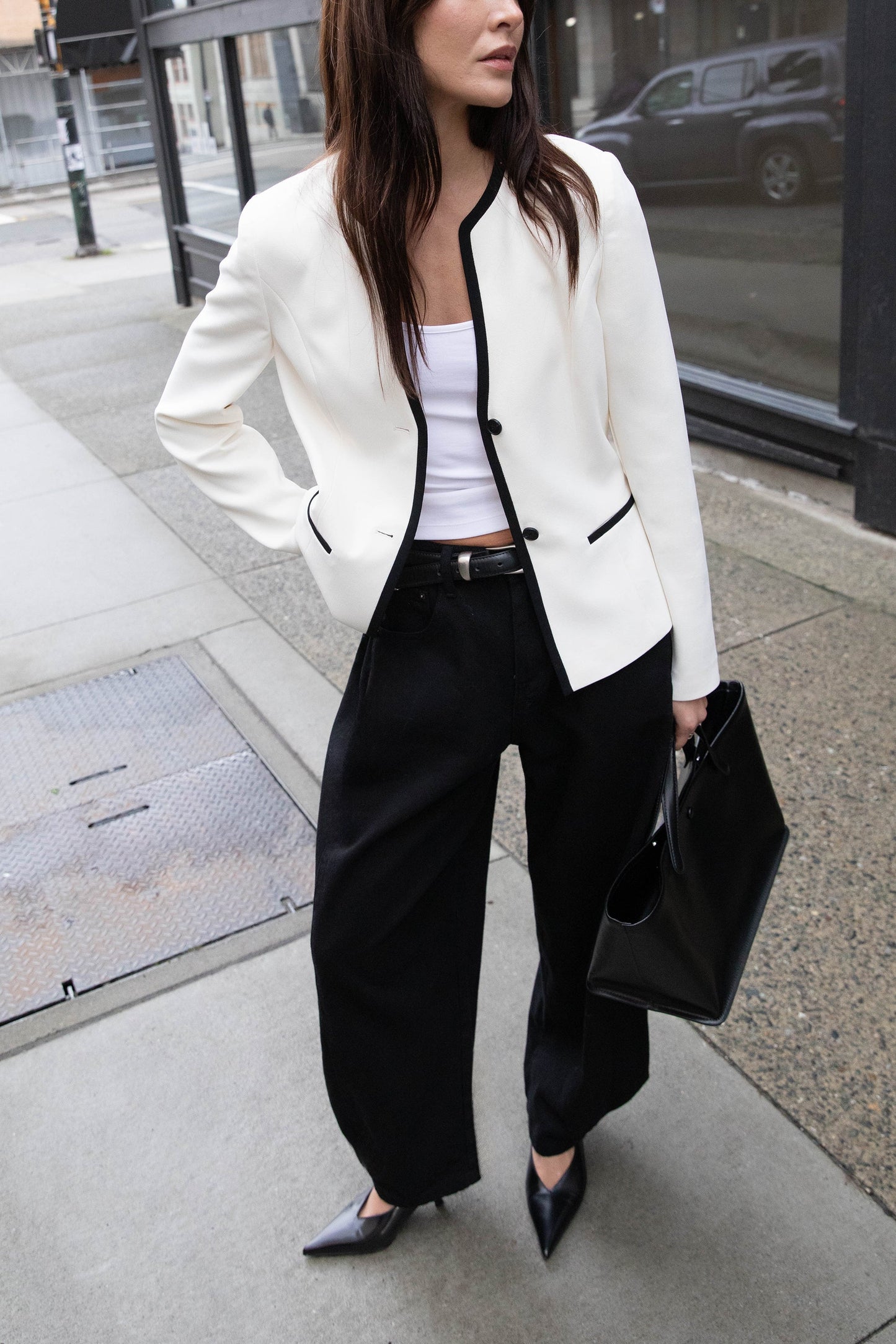 BOTTOM SNAP COTTON TWILL PANTS
