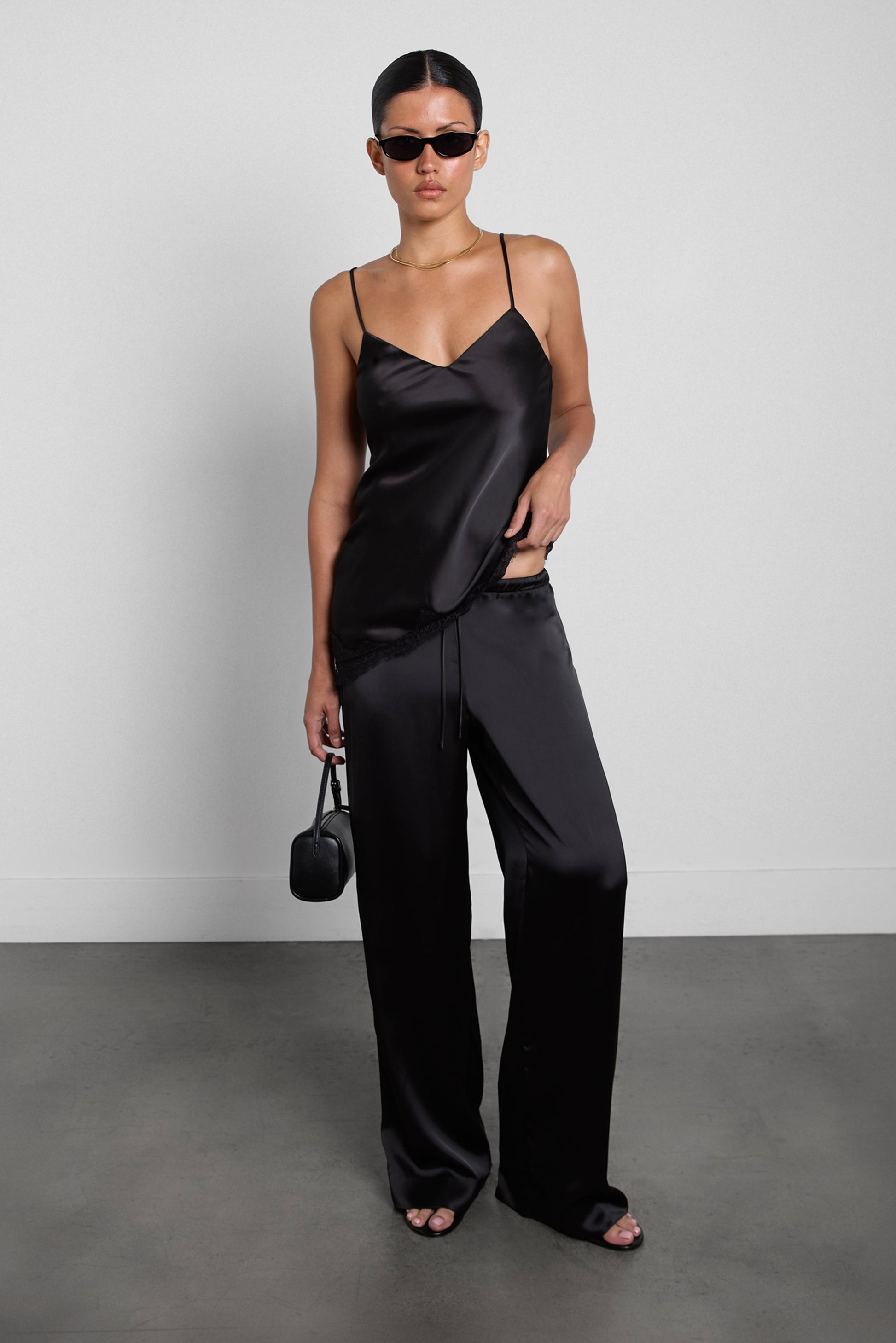 SATIN DRAWSTRING PANT