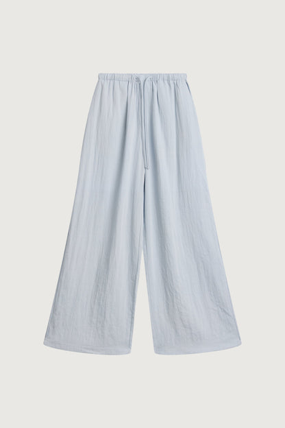 DRAWSTRING WAIST WIDE LEG PANT