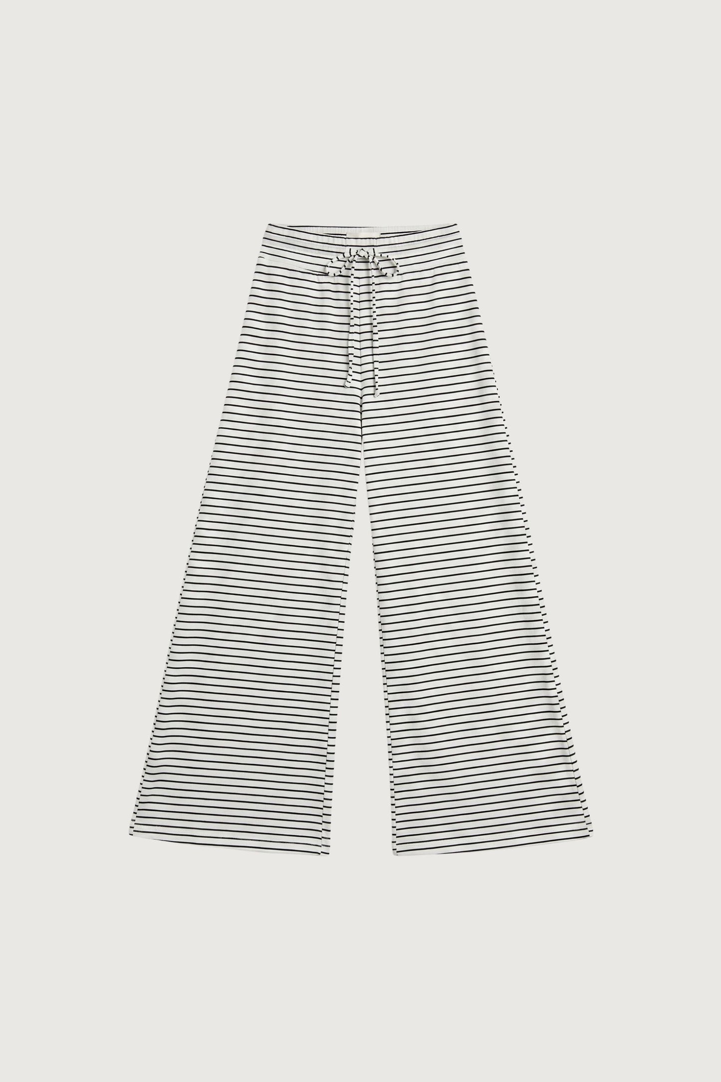 RIBBED KNIT STRIPED FLARE PANT