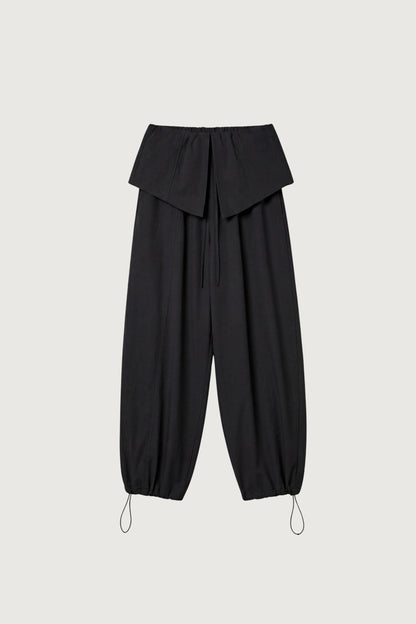 BALLOON PANTS WITH FOLDOVER WAIST