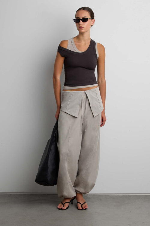 BALLOON PANTS WITH FOLDOVER WAIST