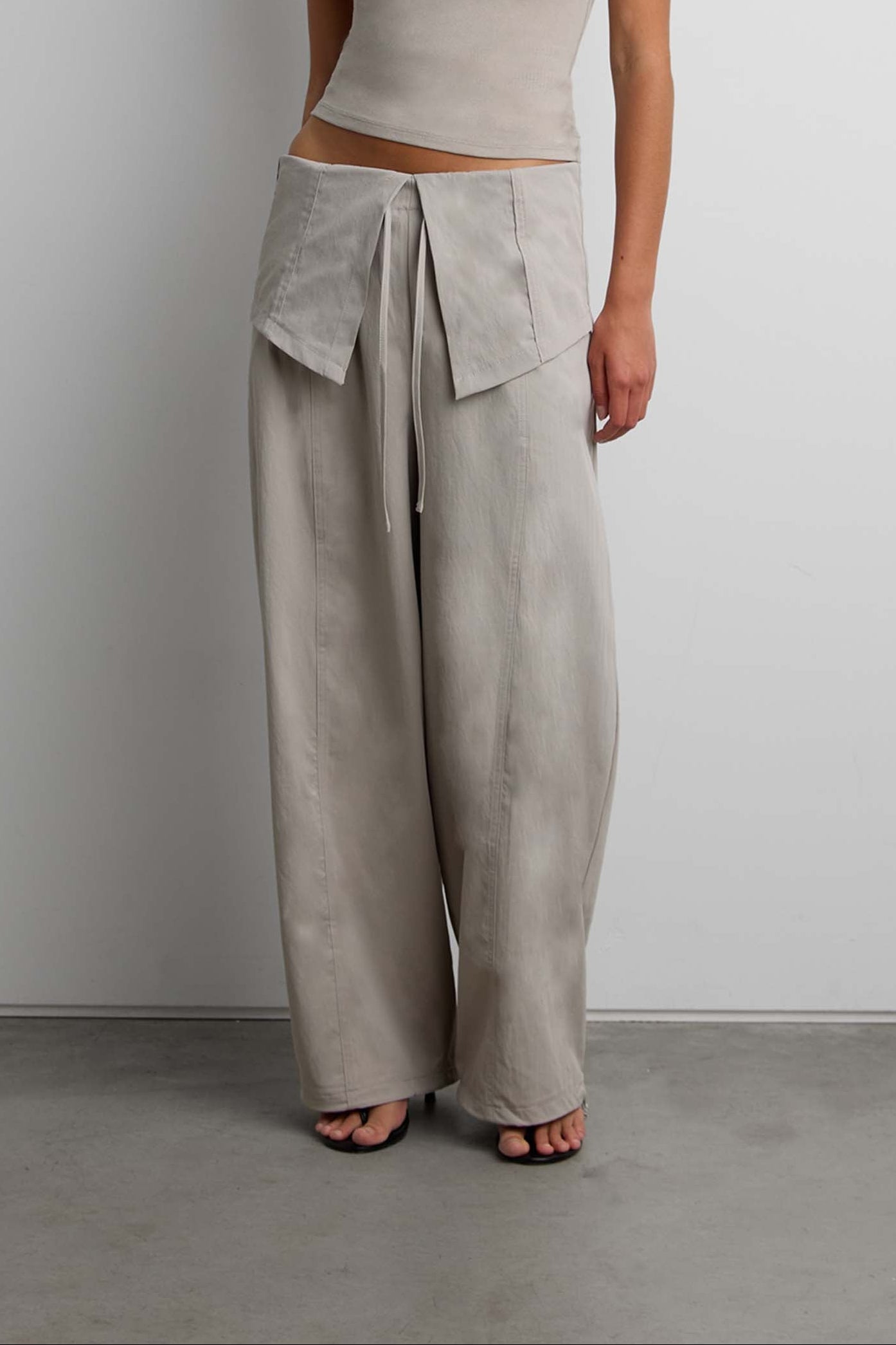 BALLOON PANTS WITH FOLDOVER WAIST