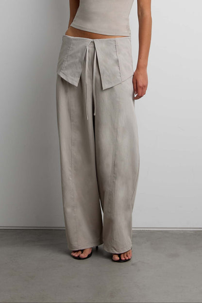 BALLOON PANTS WITH FOLDOVER WAIST