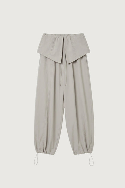 BALLOON PANTS WITH FOLDOVER WAIST
