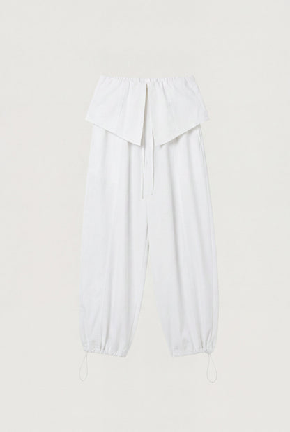 BALLOON PANTS WITH FOLDOVER WAIST