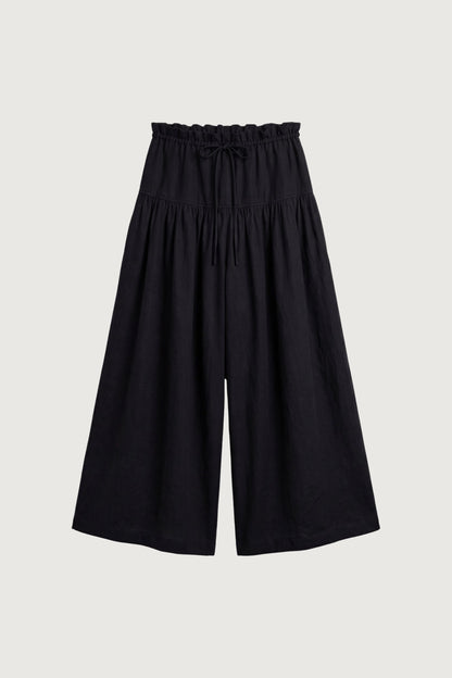 FLARED LINEN BLEND PANTS