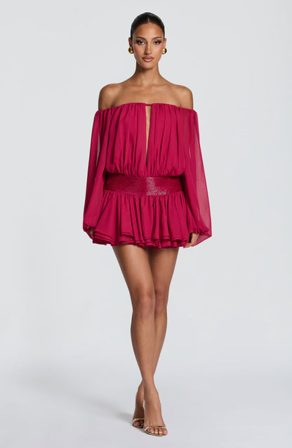 Deja Playsuit - Raspberry