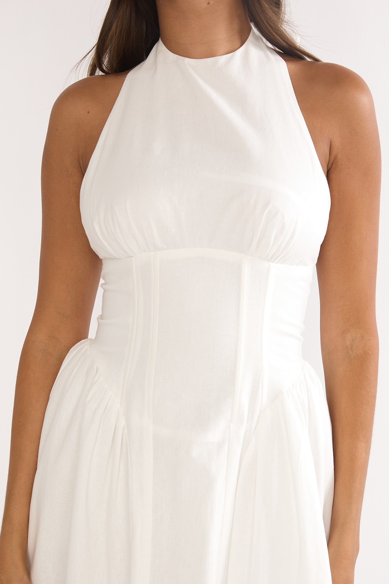 El Corazon High Halterneck Maxi Dress White