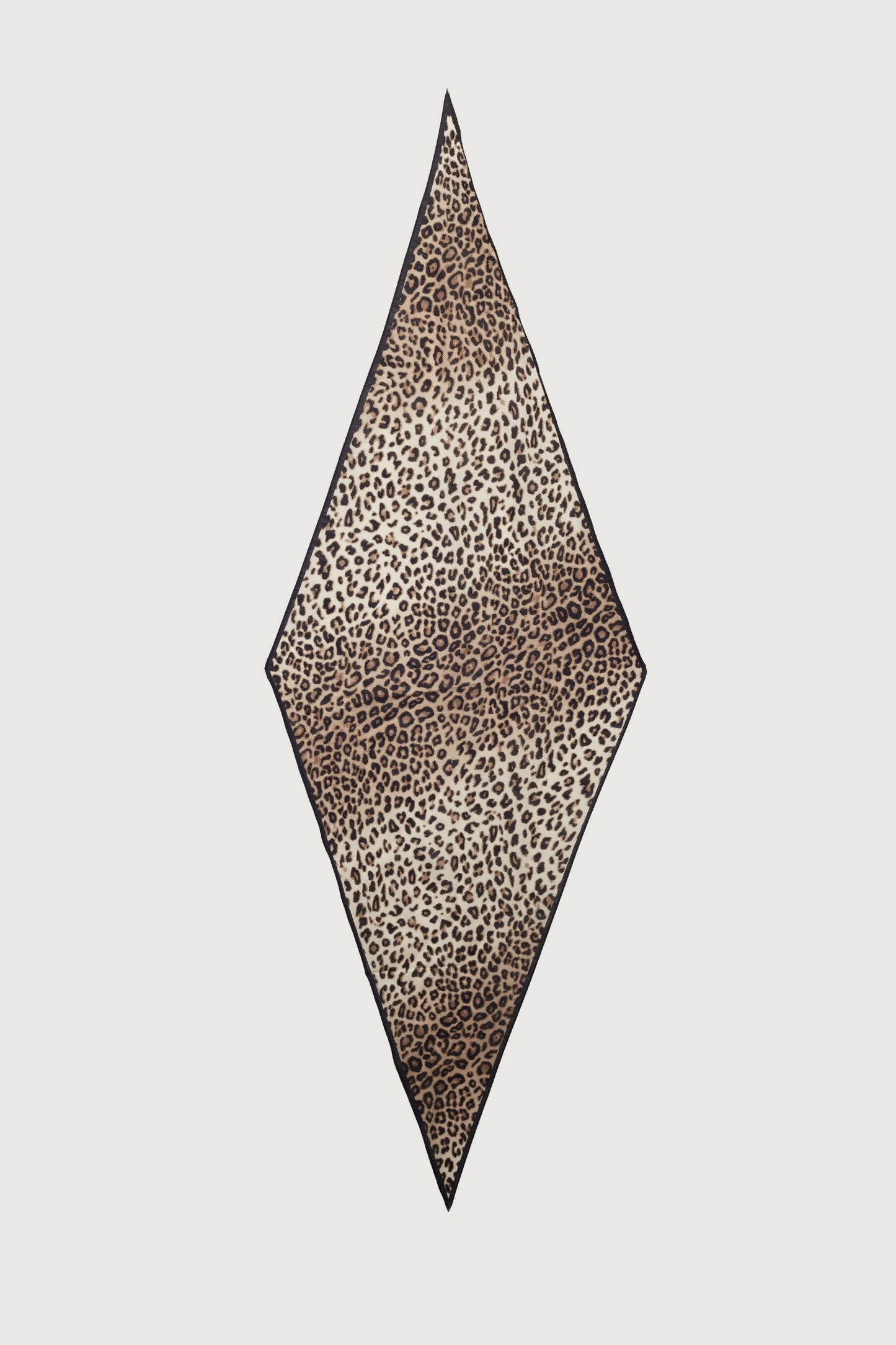 SILK-BLEND LEOPARD PRINT NECK SCARF