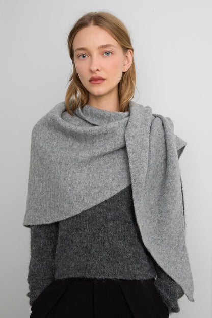 KNIT SHAWL SCARF
