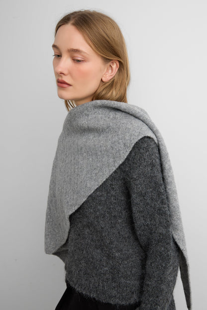 KNIT SHAWL SCARF