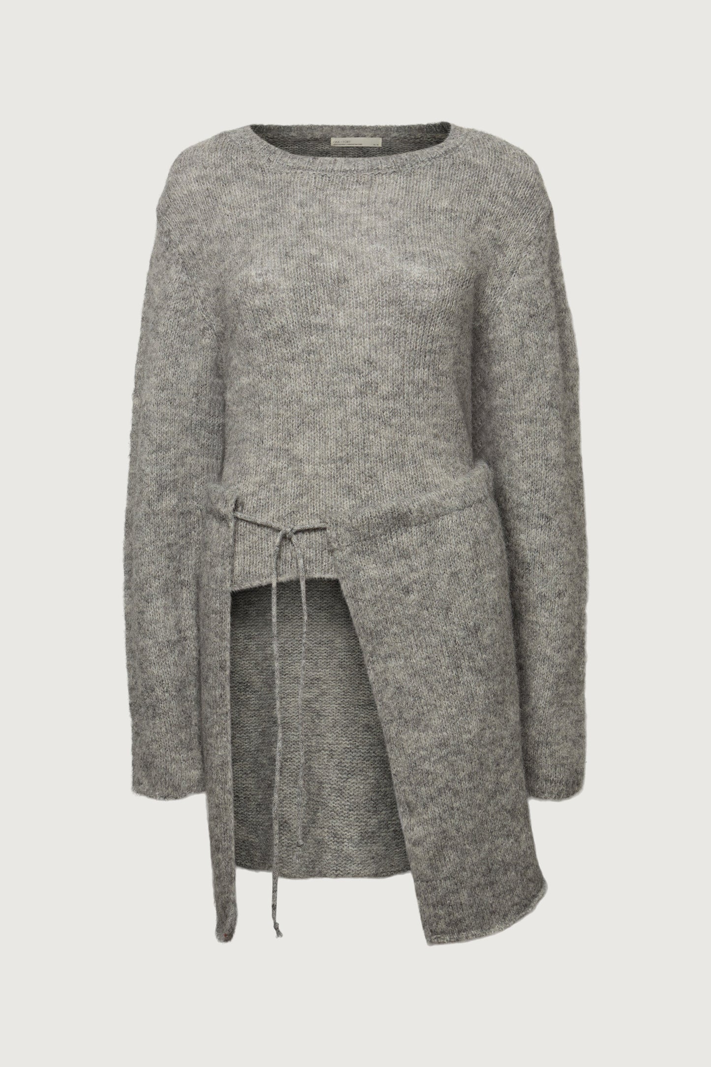 WOOL BLEND SWEATER AND WRAP SKIRT SET
