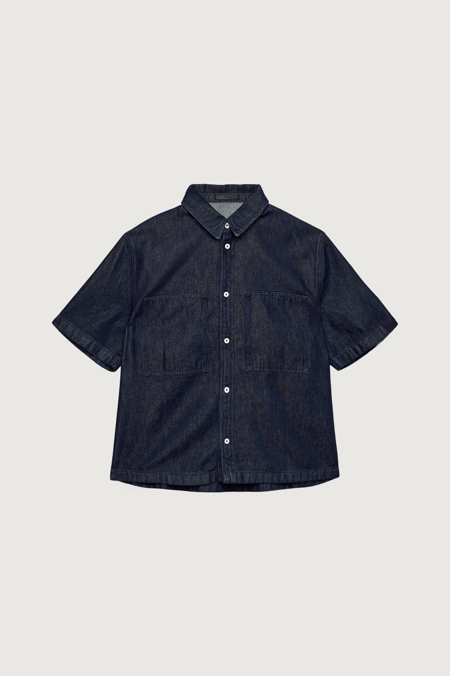 OVERSIZED SHORT SLEEVE DENIM SHIRT