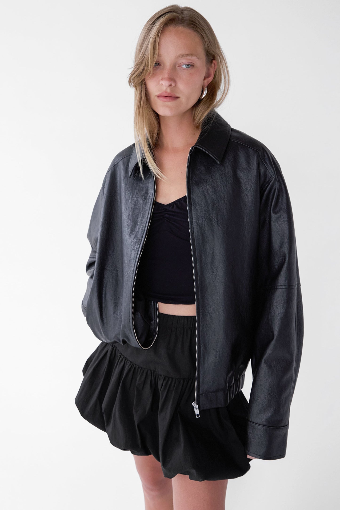 BUBBLE HEM MINI SKIRT