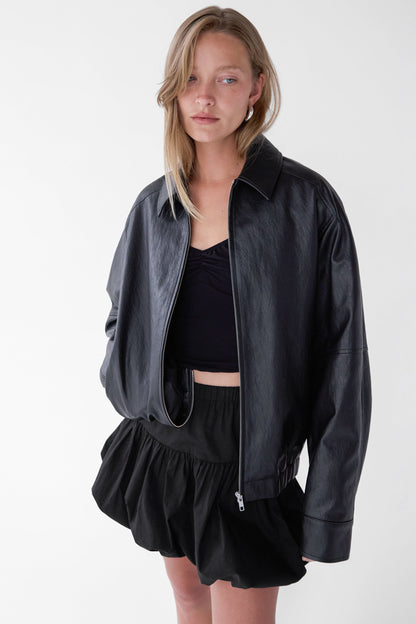 BUBBLE HEM MINI SKIRT