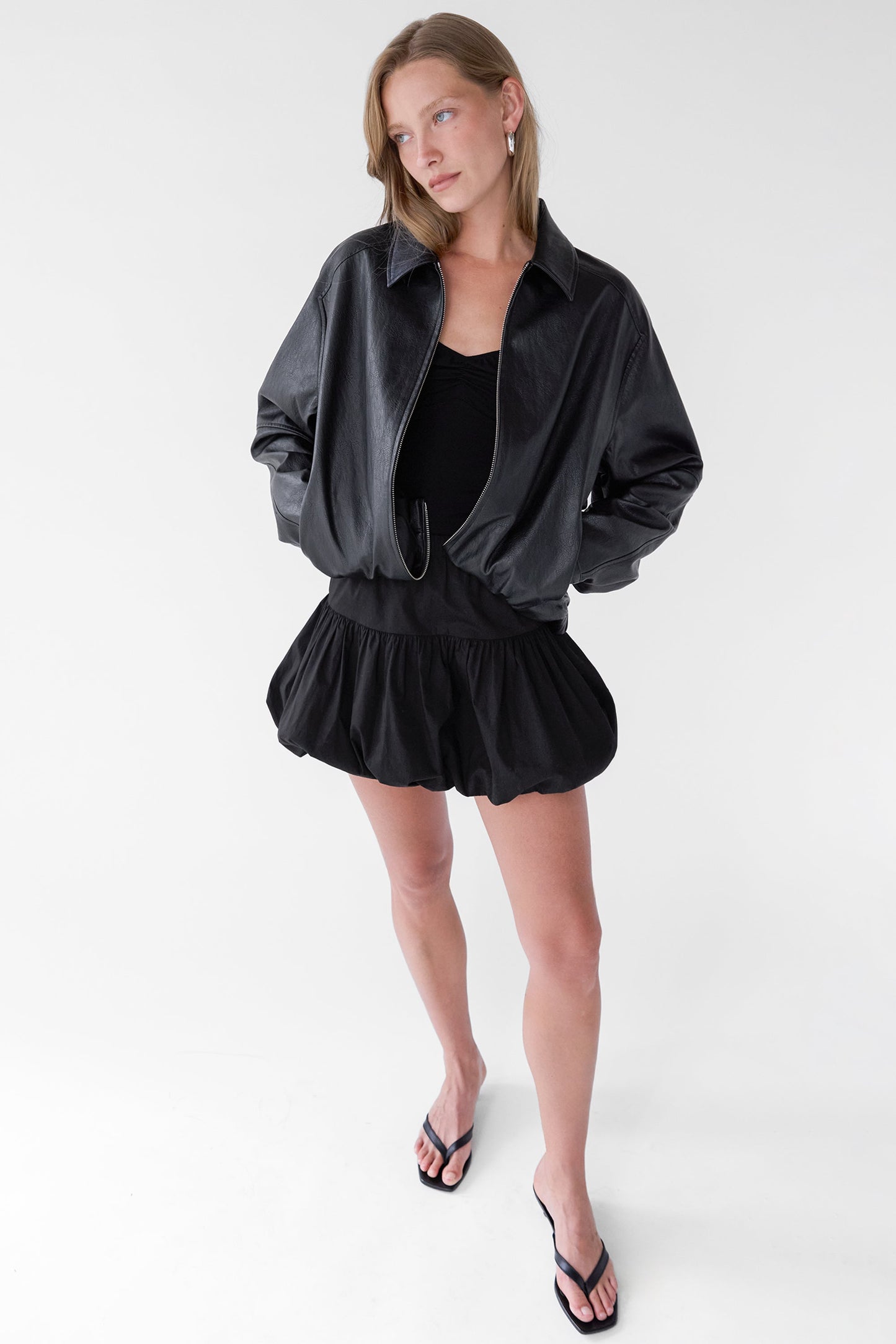 BUBBLE HEM MINI SKIRT