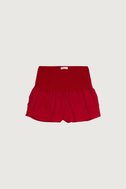 SMOCKED TIERED MINI SKORT