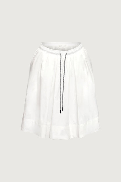 PLEATED DRAWSTRING MIDI SKIRT