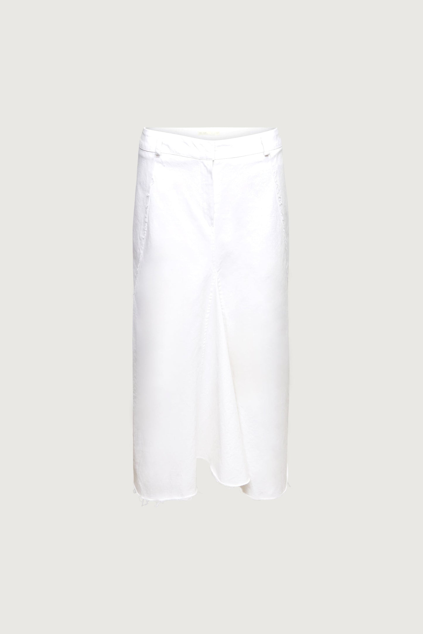 RAW HEM MIDI SKIRT