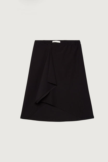FRONT DRAPE MIDI SKIRT