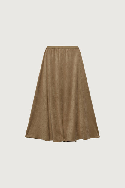 SUEDE EFFECT MIDI SKIRT