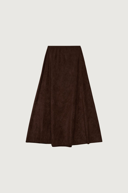 SUEDE EFFECT MIDI SKIRT