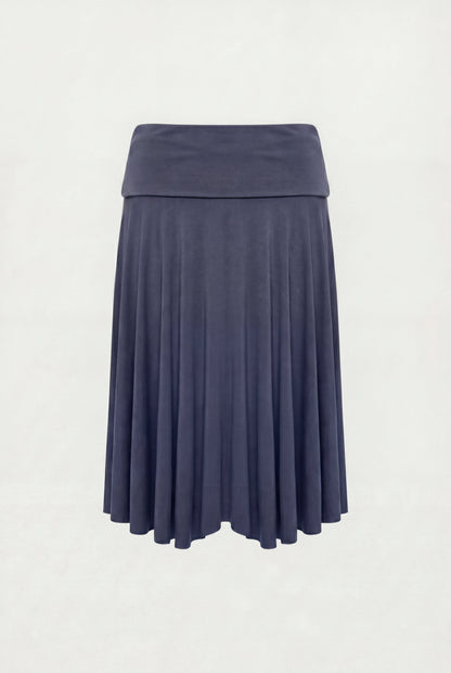 2-WAY RUCHED WAIST MIDI SKIRT