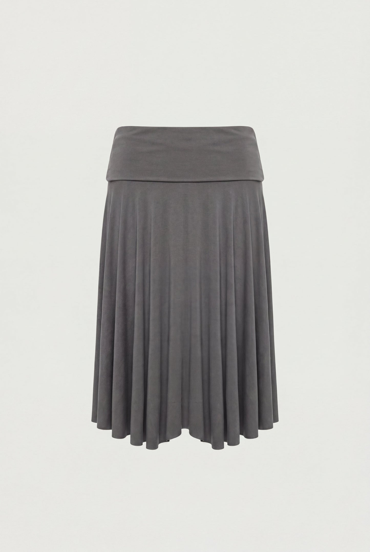 2-WAY RUCHED WAIST MIDI SKIRT