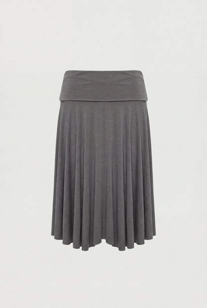 2-WAY RUCHED WAIST MIDI SKIRT