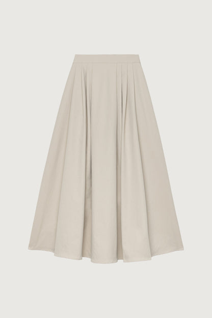 FRONT PLEATED MAXI SKIRT