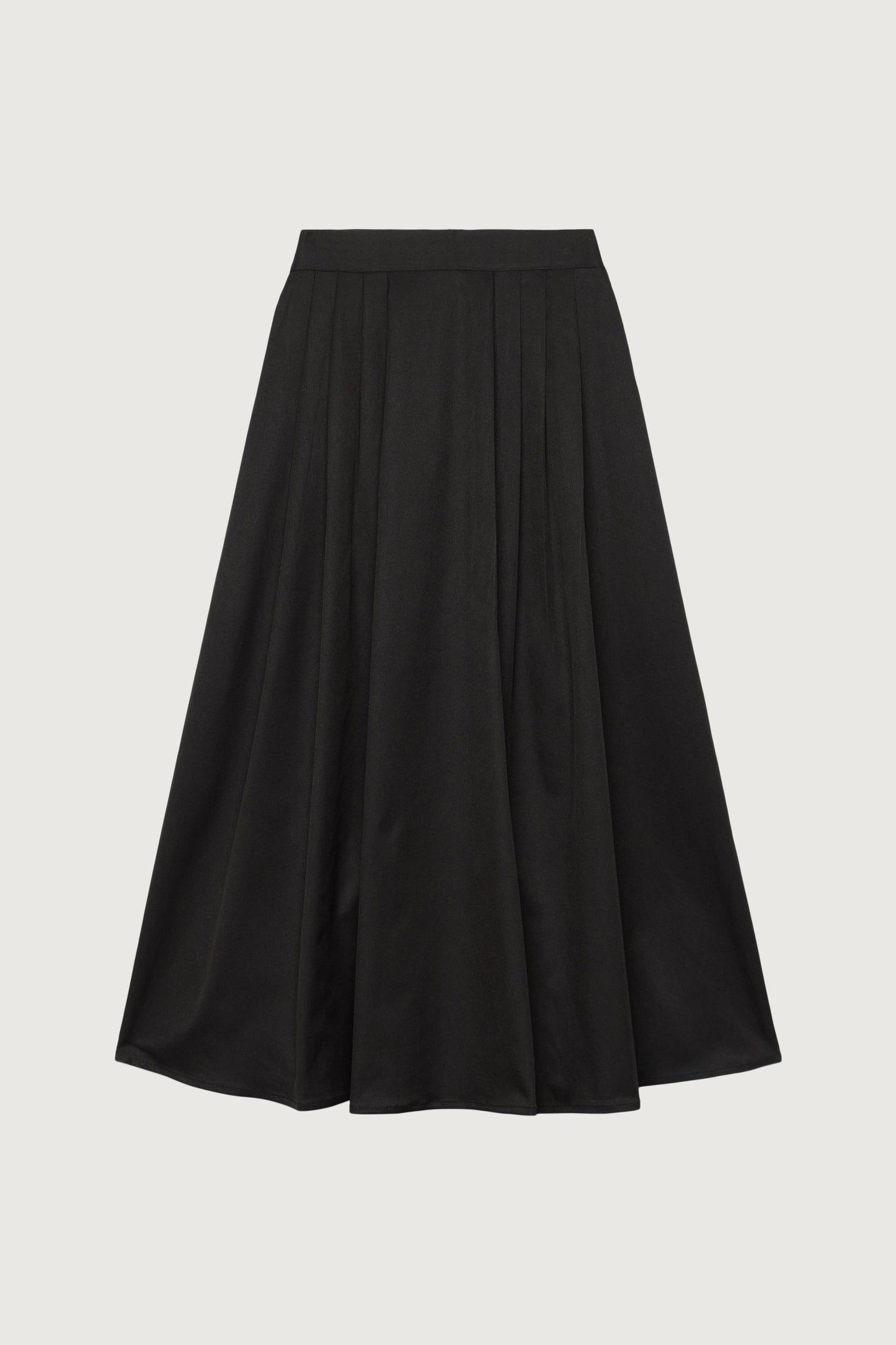 FRONT PLEATED MAXI SKIRT