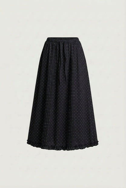 DRAWSTRING WAIST MAXI SKIRT
