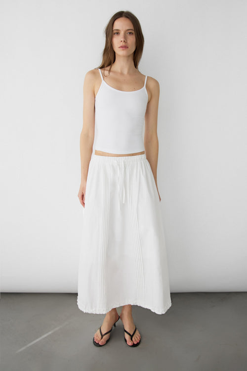 DRAWSTRING WAIST MAXI SKIRT