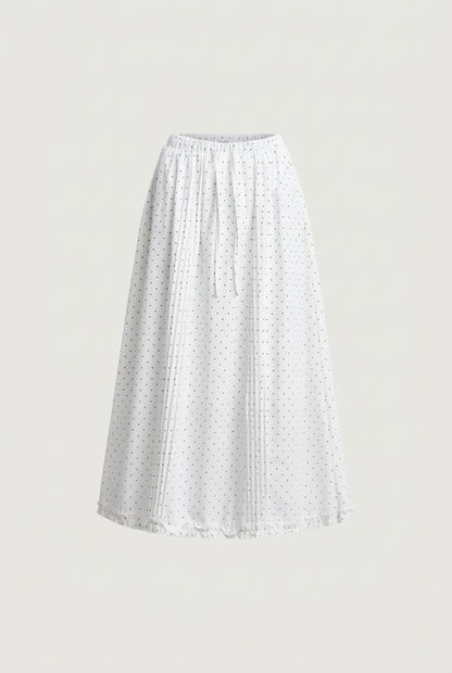 DRAWSTRING WAIST MAXI SKIRT