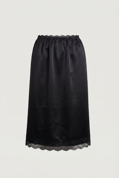 LACE TRIM MIDI SKIRT