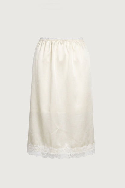LACE TRIM MIDI SKIRT
