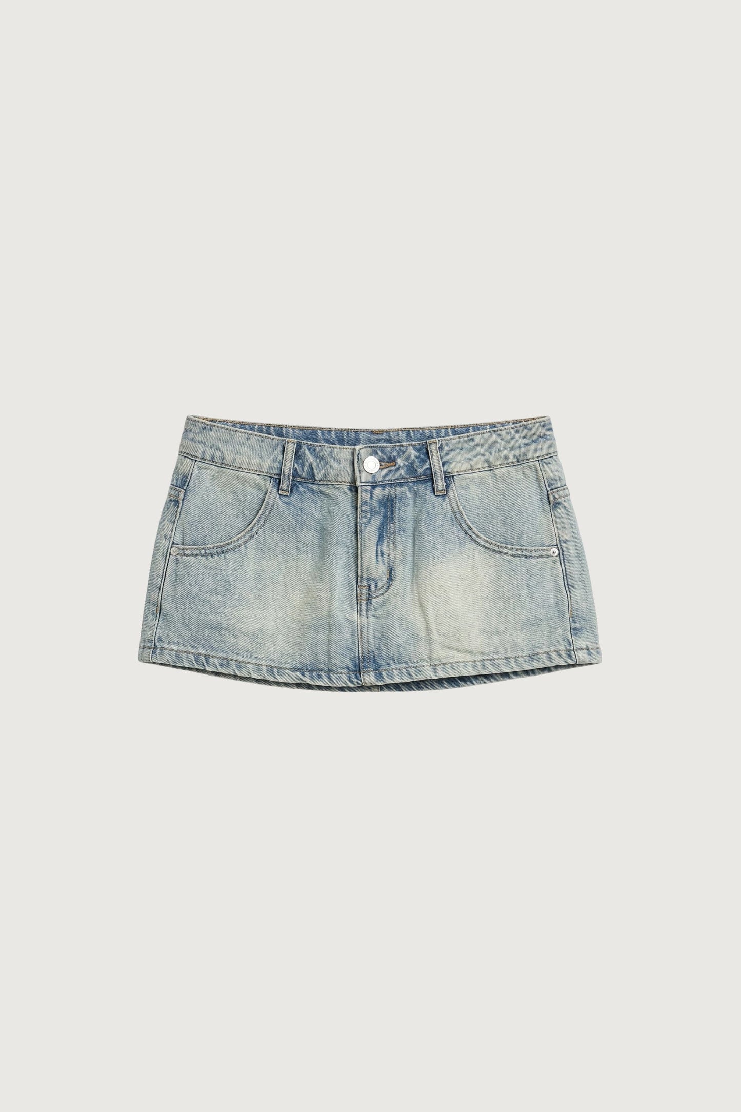 VINTAGE WASH DENIM SKORT