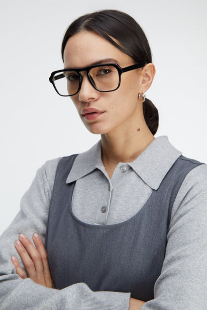 SQUARE AVIATOR SUNGLASSES