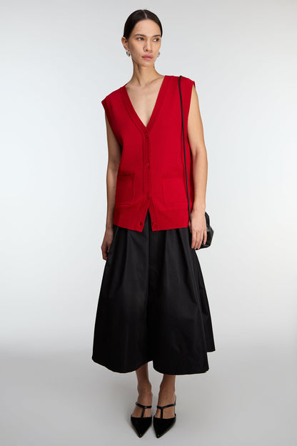 BUTTON FRONT SWEATER VEST