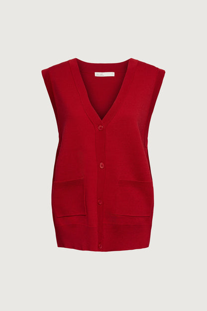 BUTTON FRONT SWEATER VEST