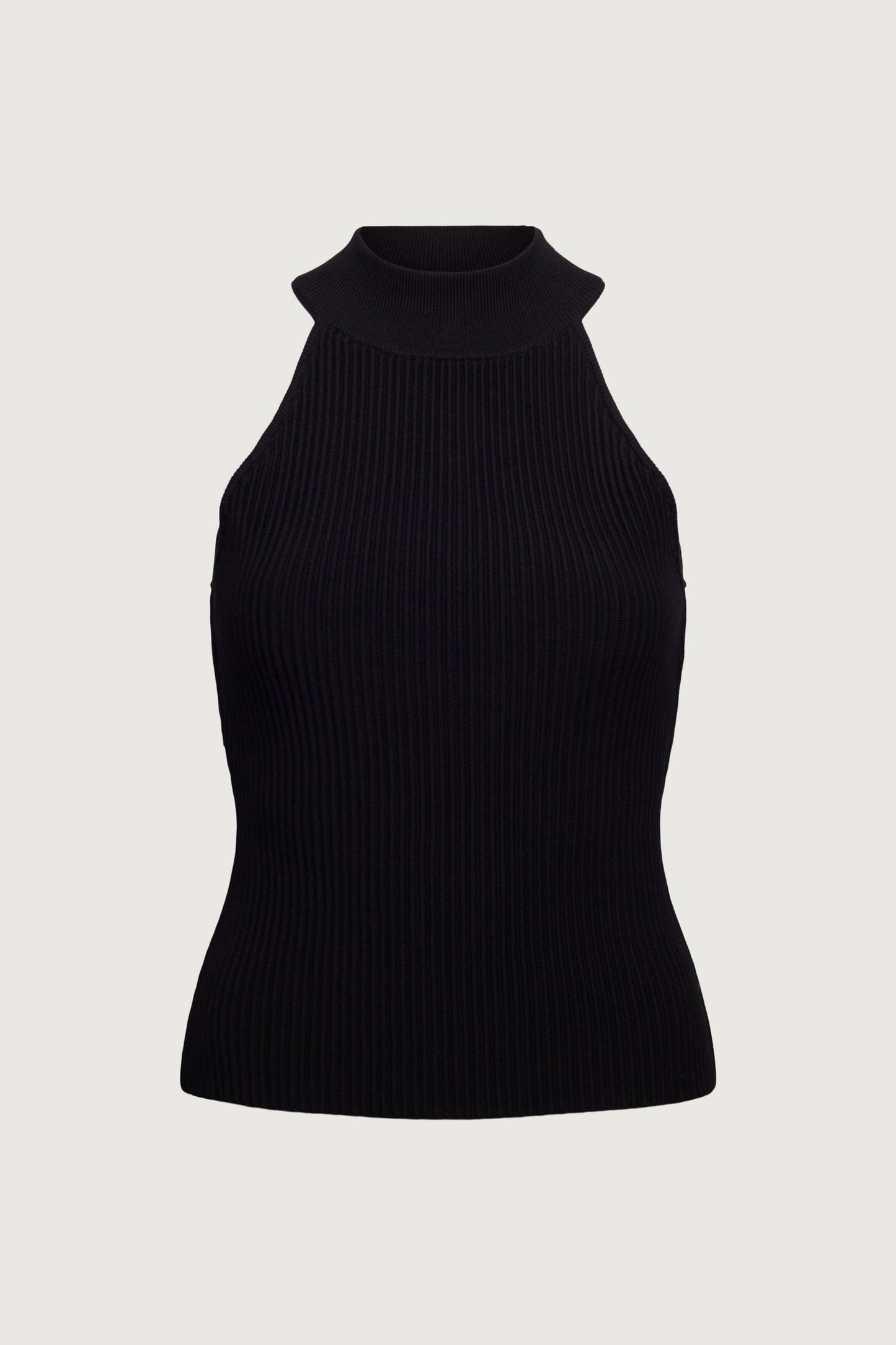 SLEEVELESS HALTER NECK TANK TOP