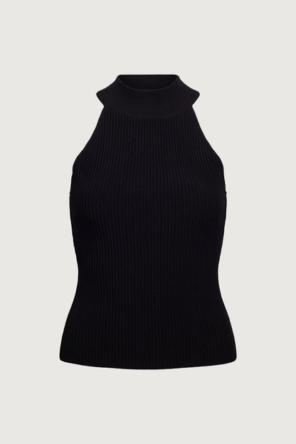SLEEVELESS HALTER NECK TANK TOP