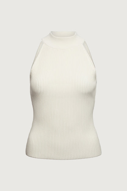 SLEEVELESS HALTER NECK TANK TOP