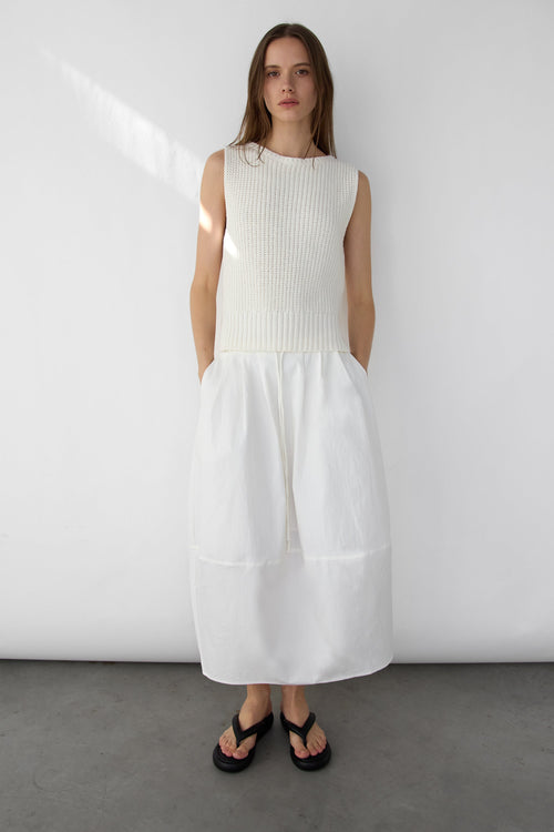 HIGH NECKLINE KNIT TANK