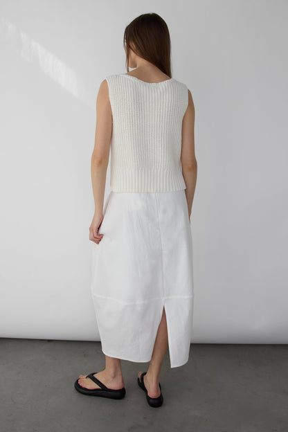 HIGH NECKLINE KNIT TANK