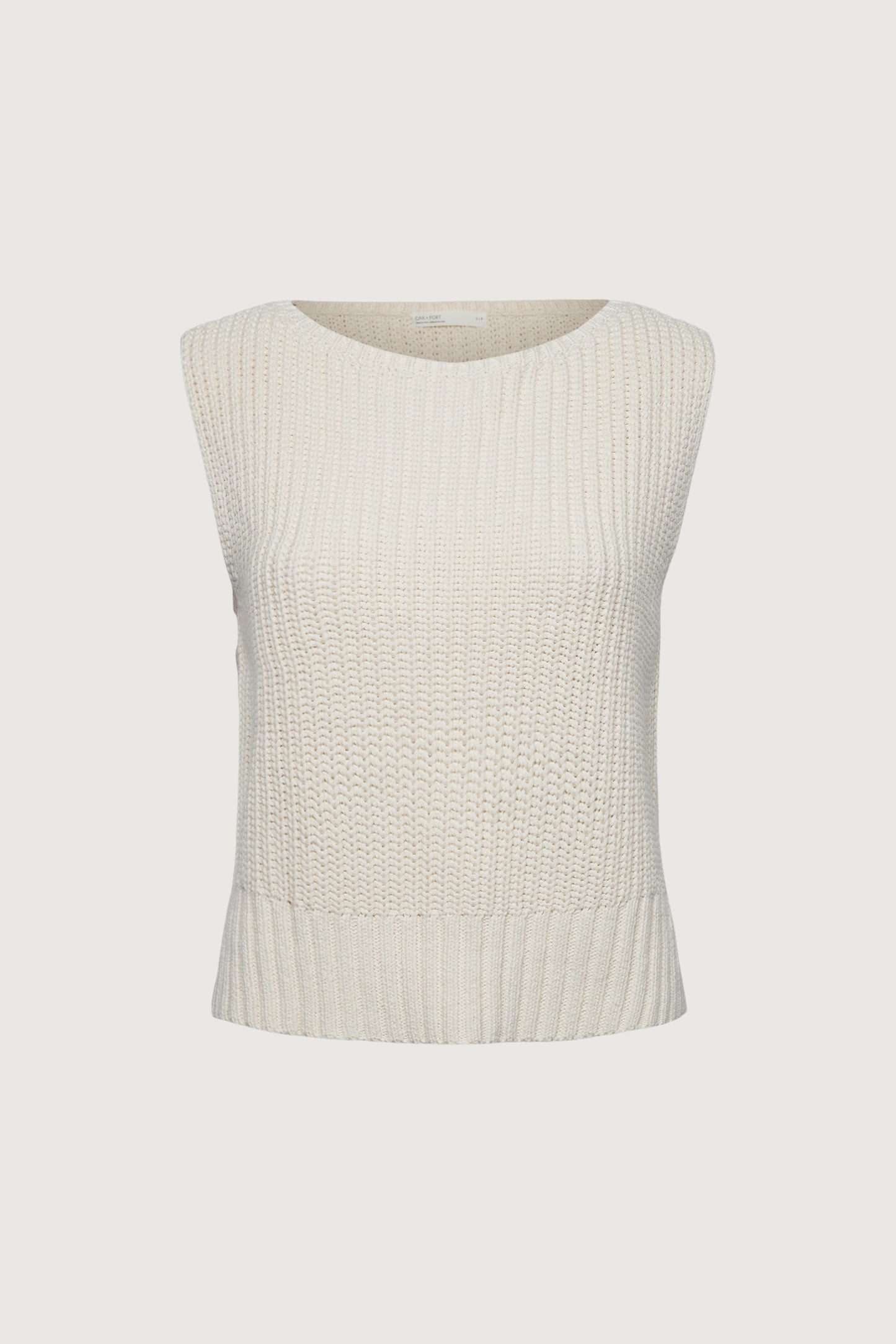 HIGH NECKLINE KNIT TANK
