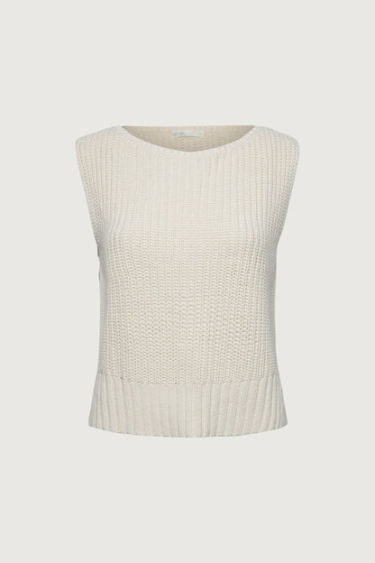 HIGH NECKLINE KNIT TANK